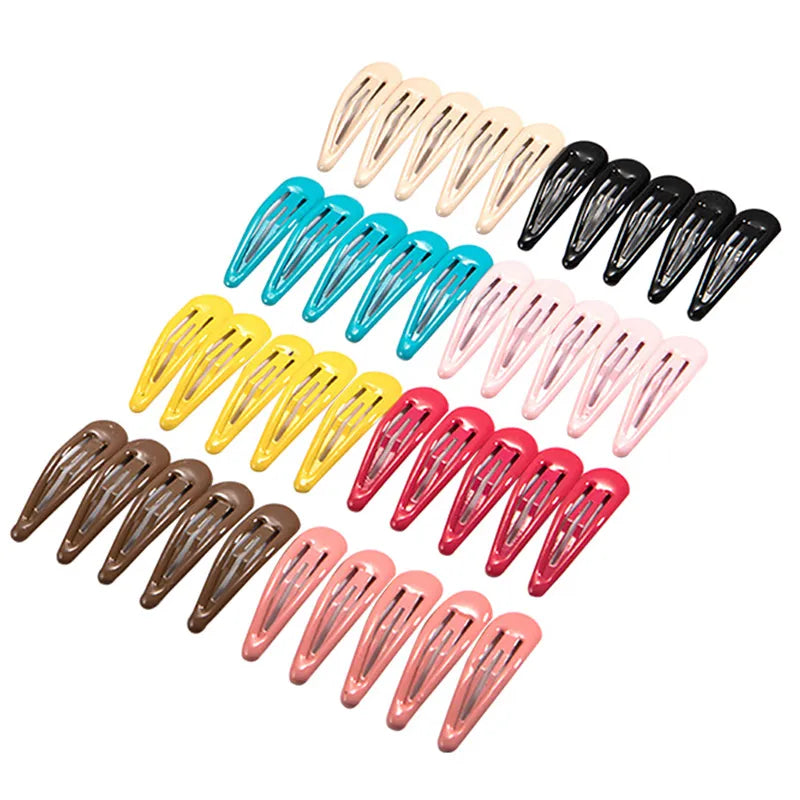 10/20/30/40 New Girls Cute Colorful Waterdrop Shape Hairpins Sweet Hair Clips Kids Barrettes Slid Clip Fashion Hair Accessories