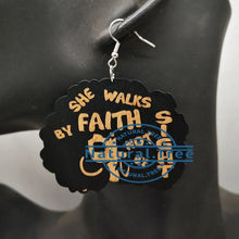 Load image into Gallery viewer, Free shipping!!Newest African Black Girl Wooden Earrings