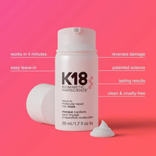 Load image into Gallery viewer, 50ml K18 Leave-In Molecular Repair Hair Mask Damage Restore Soft hair Deep Repair Keratin &amp; Scalp Treatment Hair Care Condition